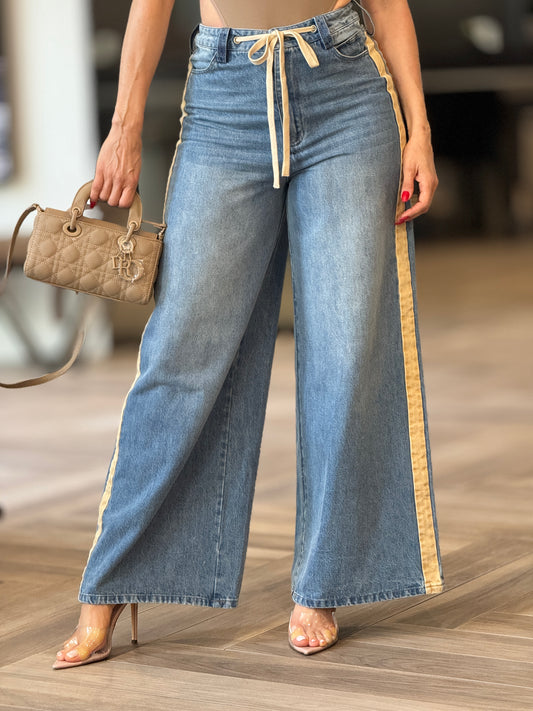 Jealousy Beige Lines Jeans