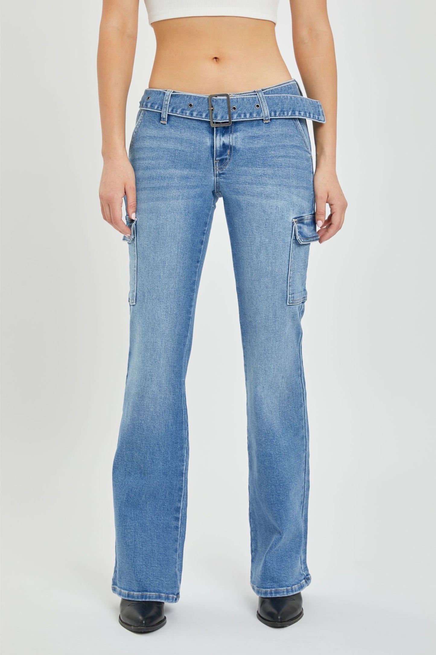 Celina Low Rise Cargo Jeans