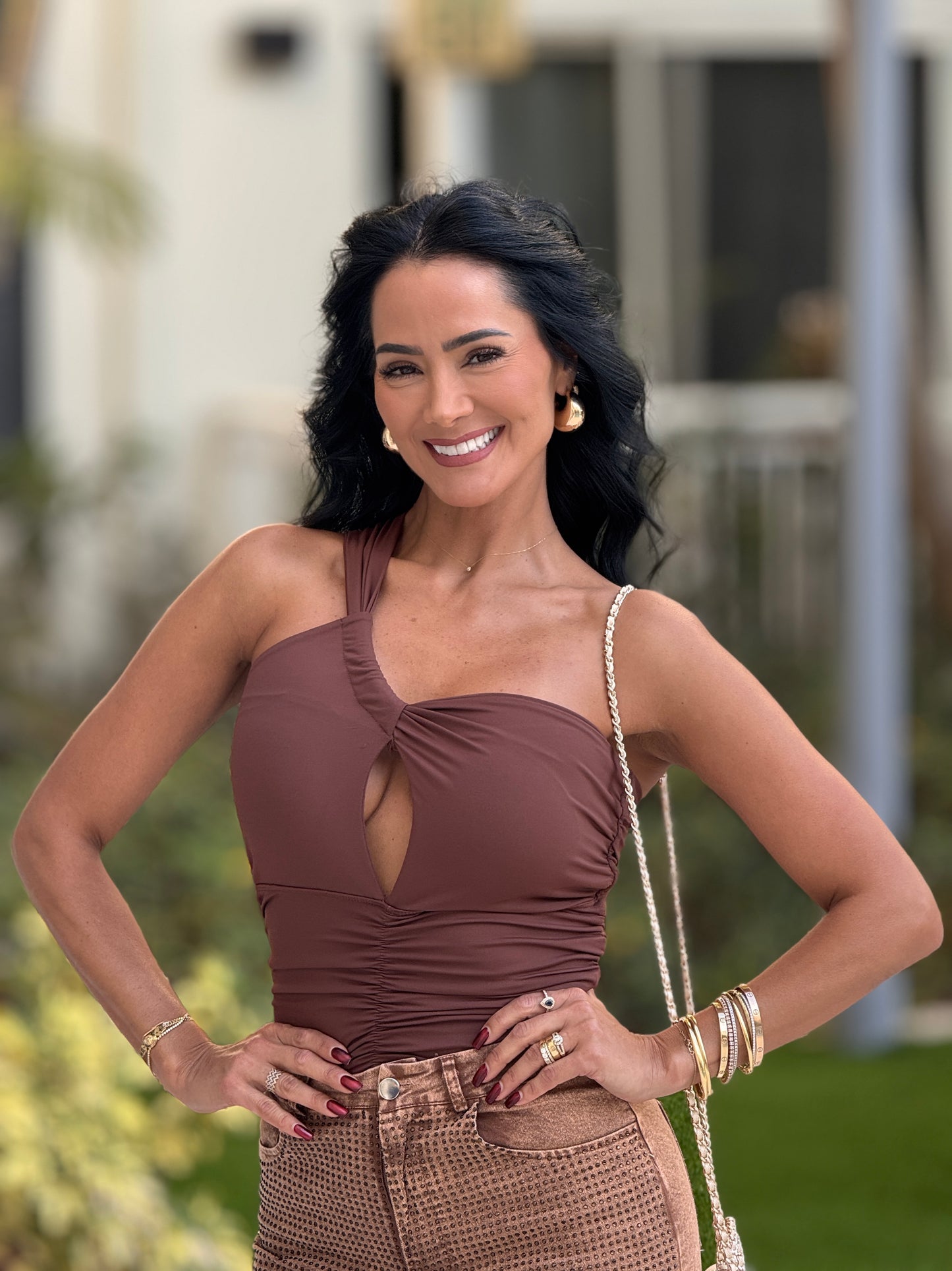 Lizzette Brown Strechy Top