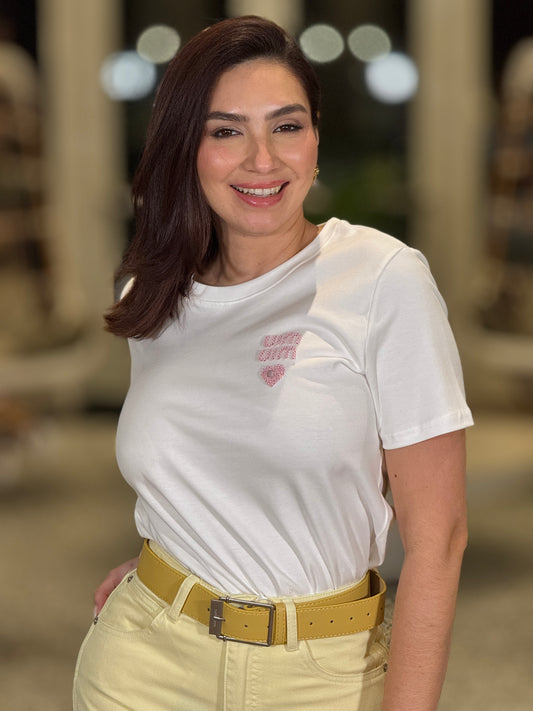 Miu Pink Sequin T-Shirt