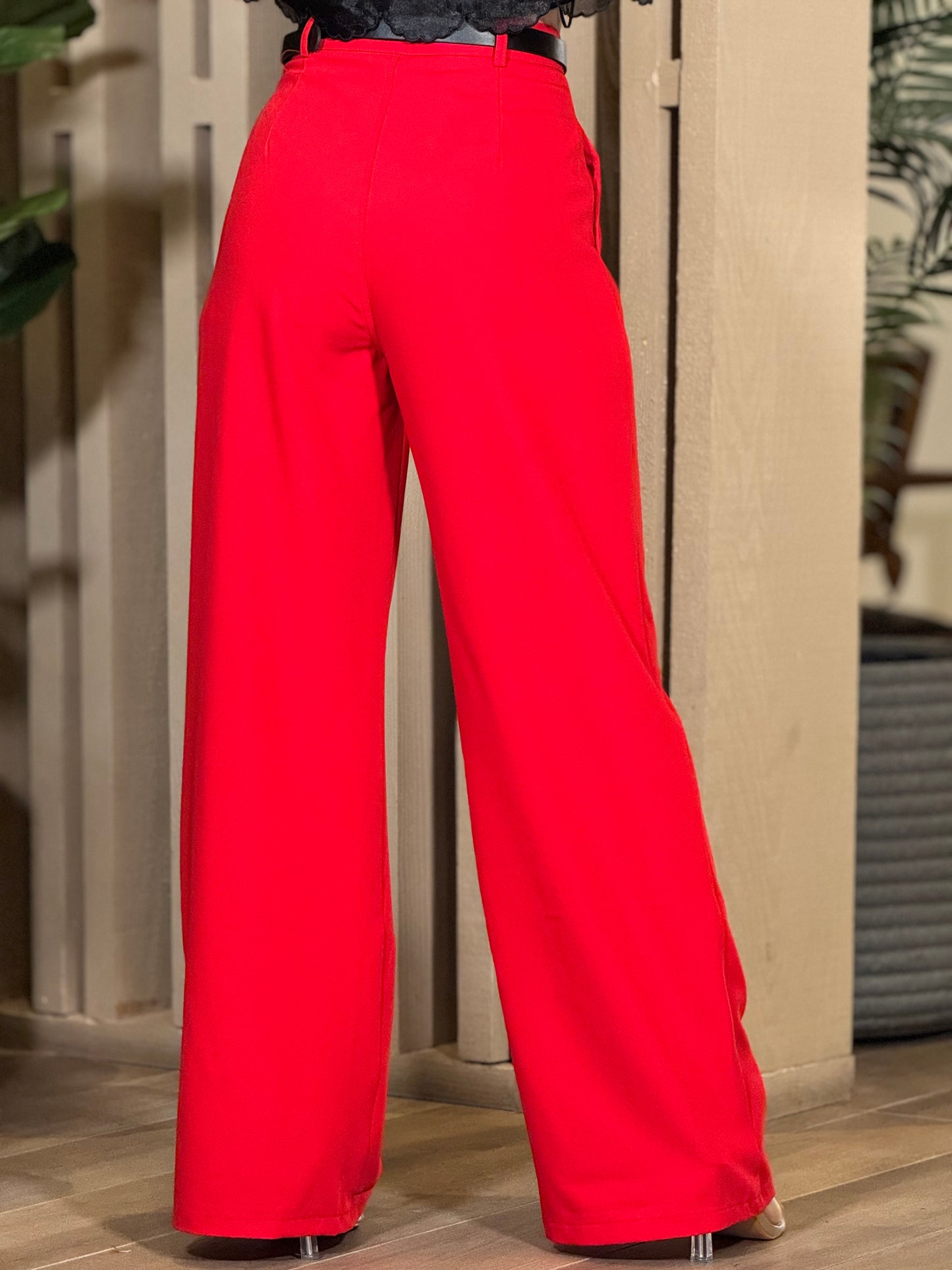 Franny Red Belt Pants