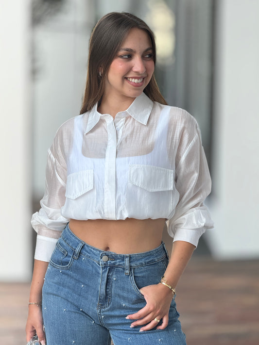 Dreamy White Satin Top