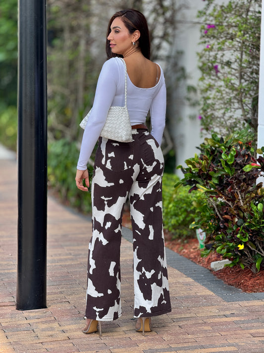 It’s a Rodeo Cow Print Pants