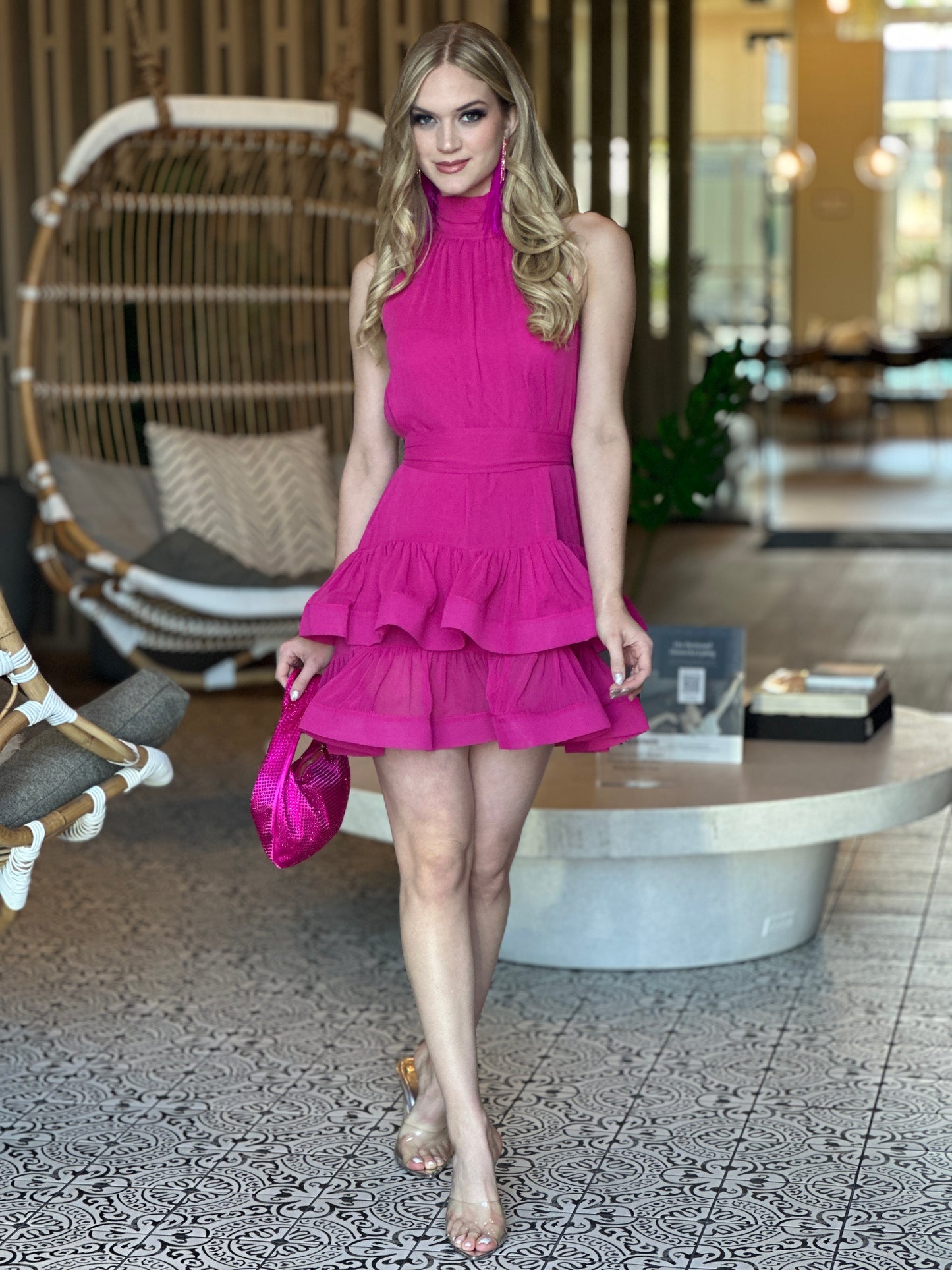 Memory Magenta Ruffles Dress