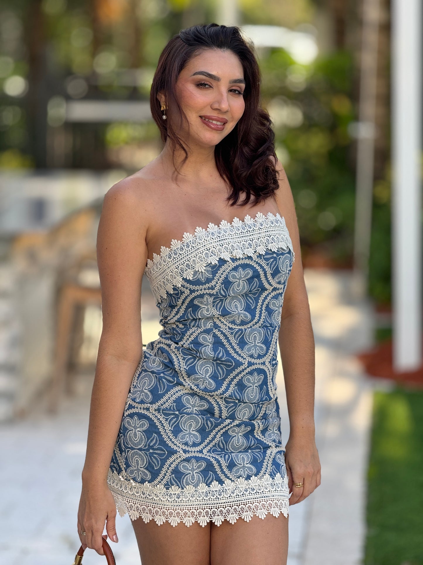 Amable Blue/Torchon Dress