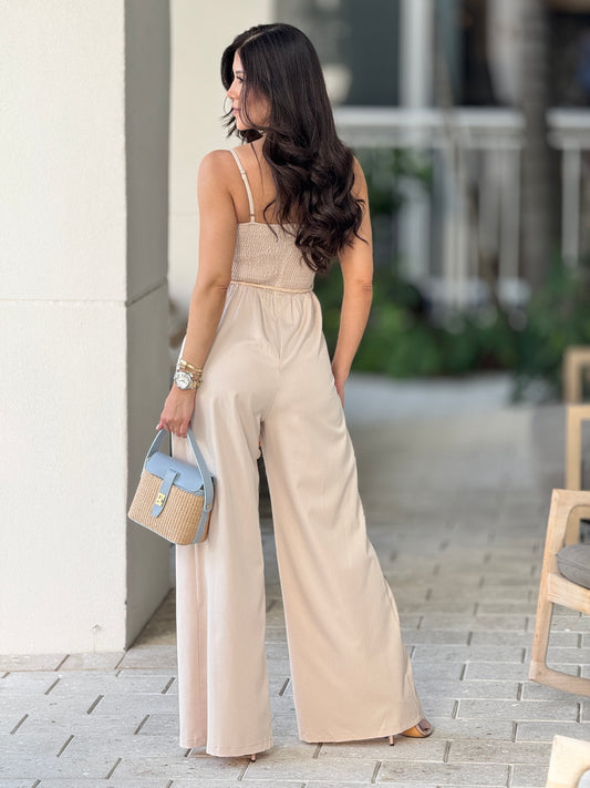 Always Chic Beige Jumpsuit