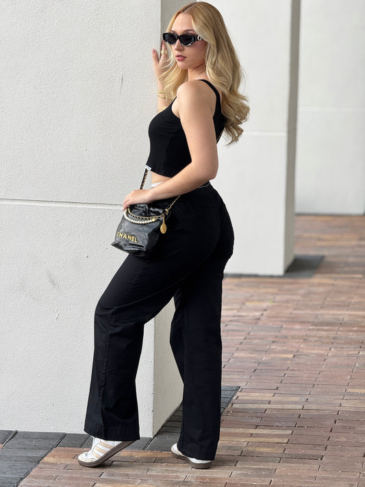 Mui Black Sport Pants