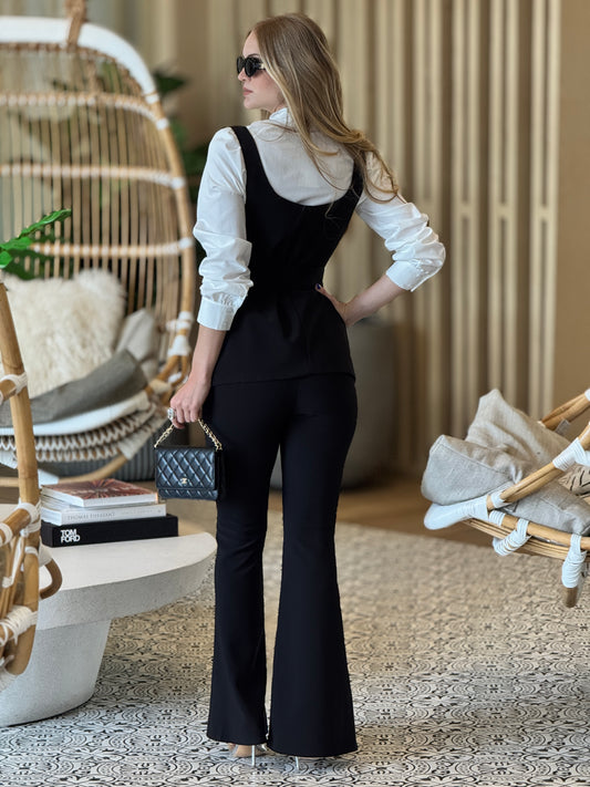 Mulla Black Vest+Belt Set