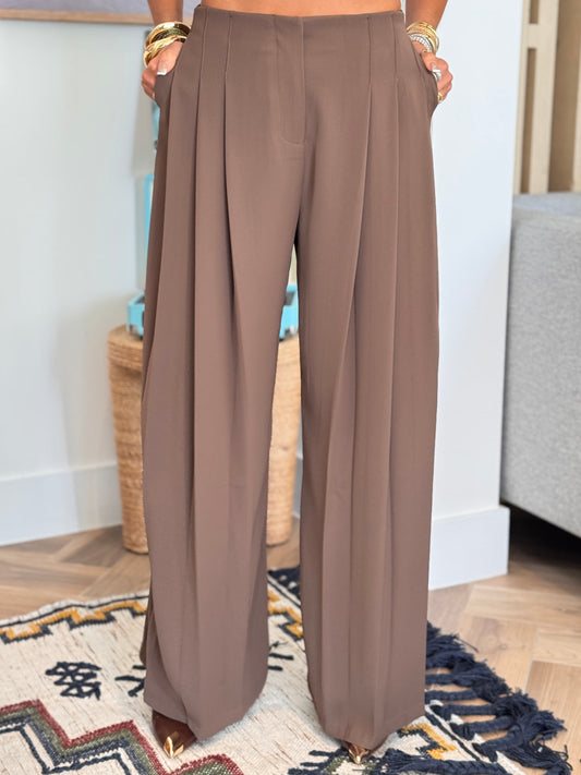 Evelyn Brown Trouser Pants
