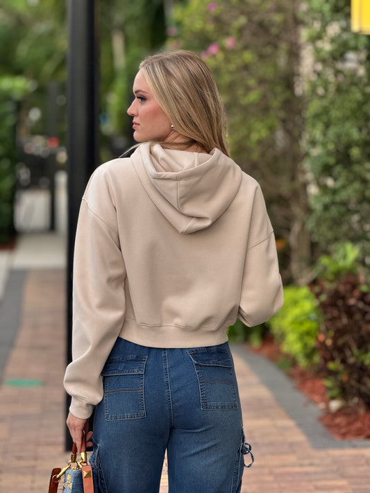 Ivonne Beige Rhinestone Sweater