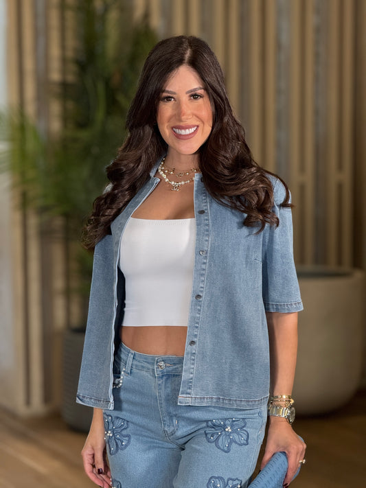 Mirna Denim Top
