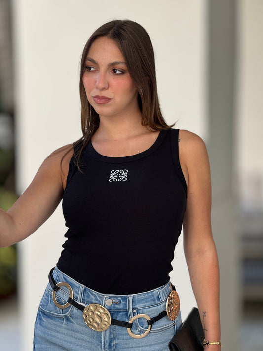 Lore Black Basic Top