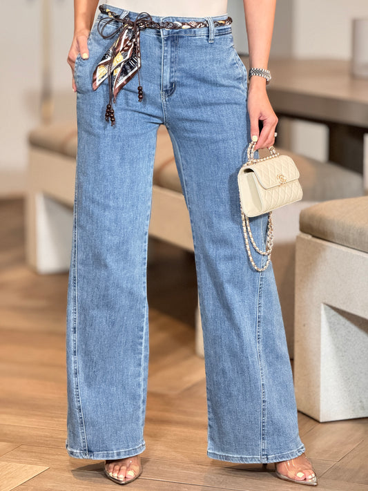 Lizzie Light Denim Little Scarf Jeans