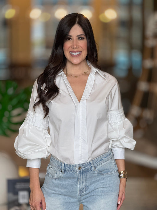 Pastel White Bombache Shirt