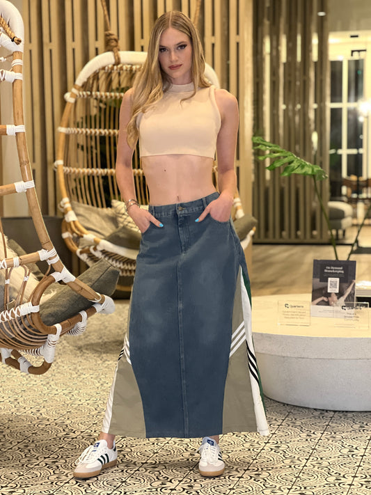 Addie Denim Lines Skirt