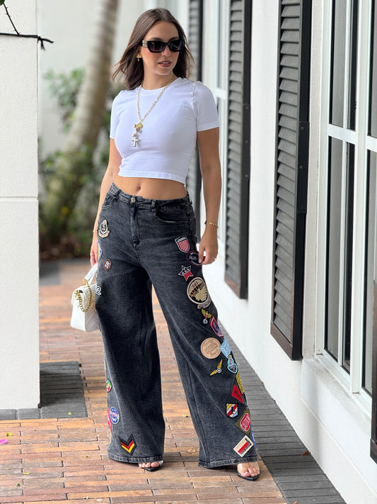 Patches Black Jeans