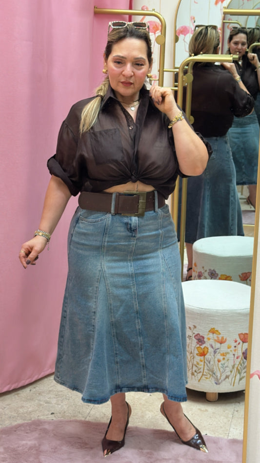 Gaia Denim Belt Skirt