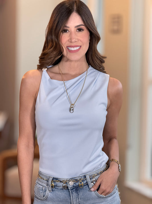 Fifty Baby Blue Basic Top