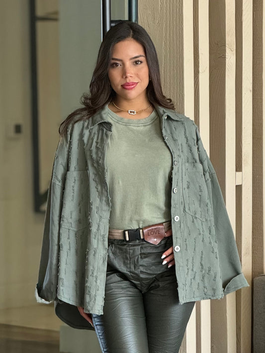 Romina Green Oversized Italian Jacket