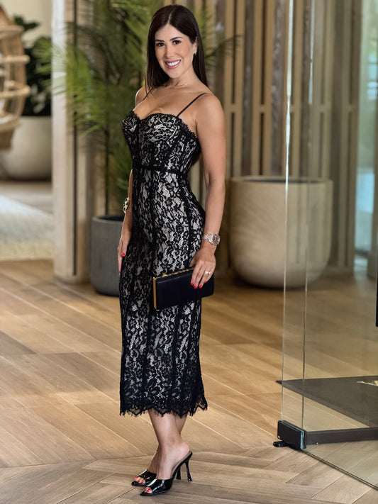 Nina Black Lace Dress Gala