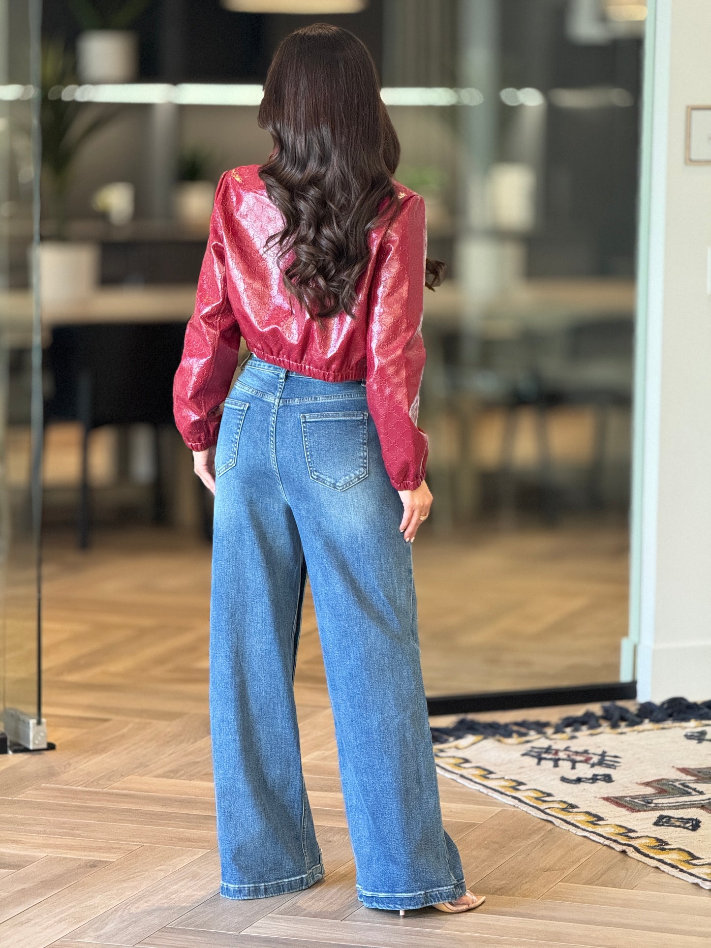Gigi Red Leather Jacket