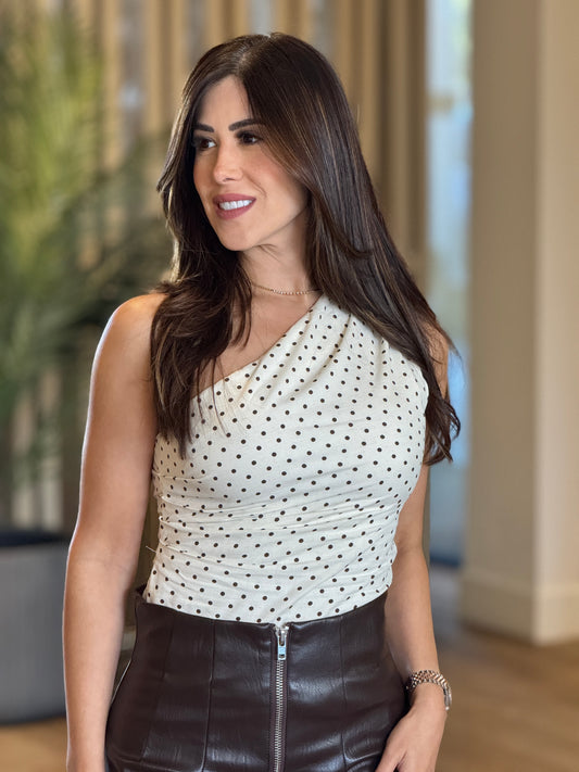 Cactus Yvory Polka Dots Top