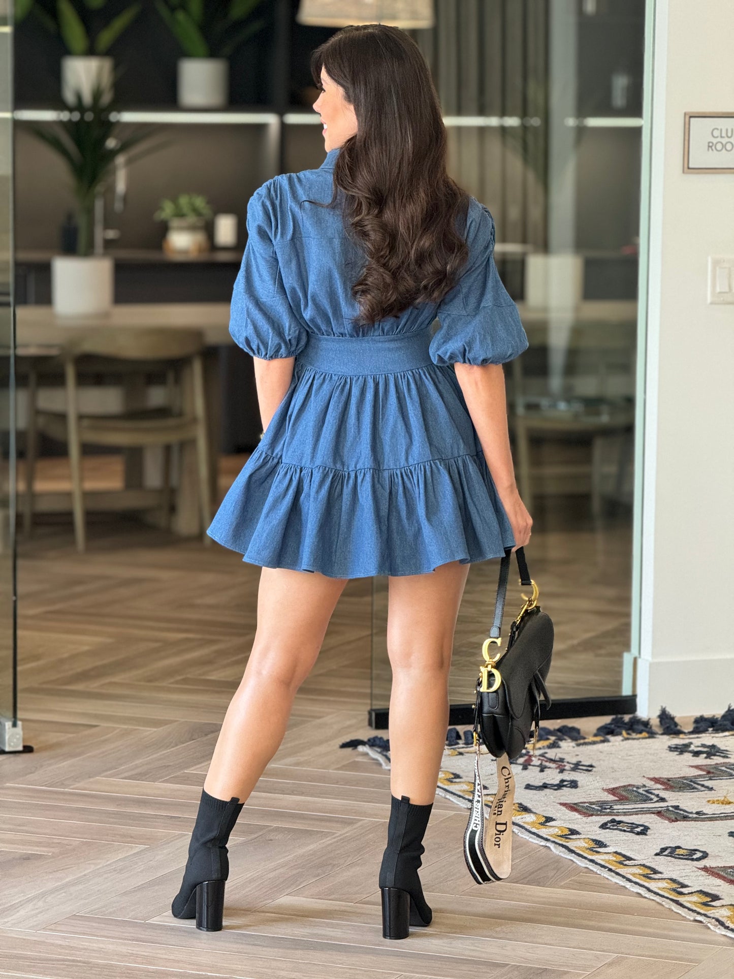 Angelica Denim Bubble Dress