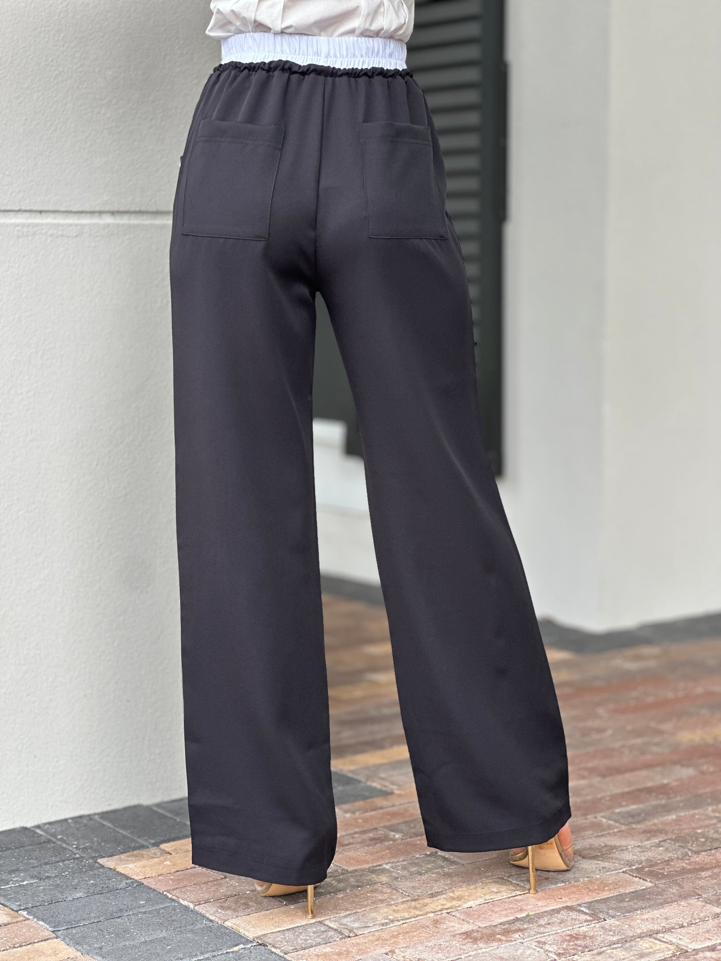 Nellie Black Waistband Pants