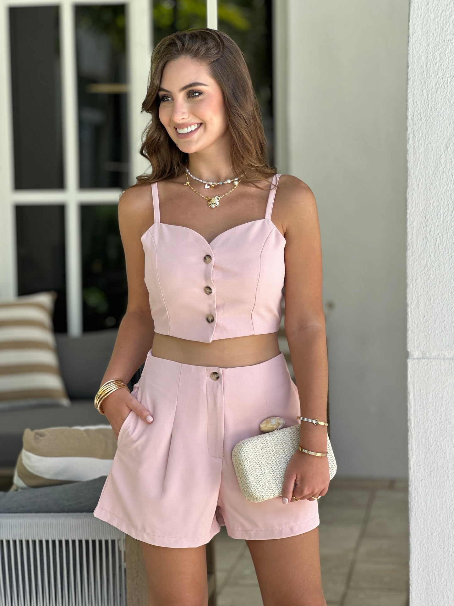 Meghan Dusty Pink Short Set