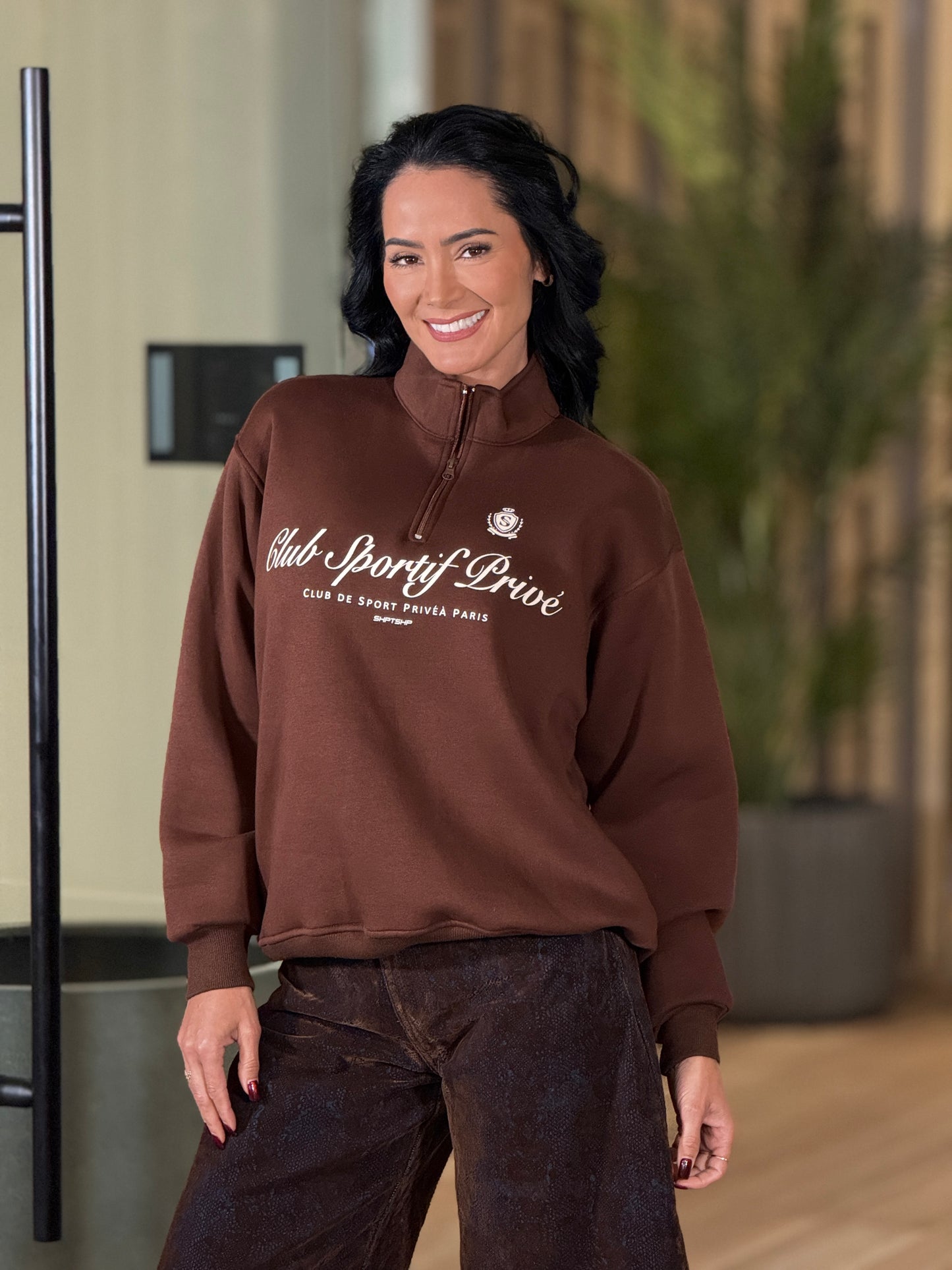 French Sport Brown Sweater Top