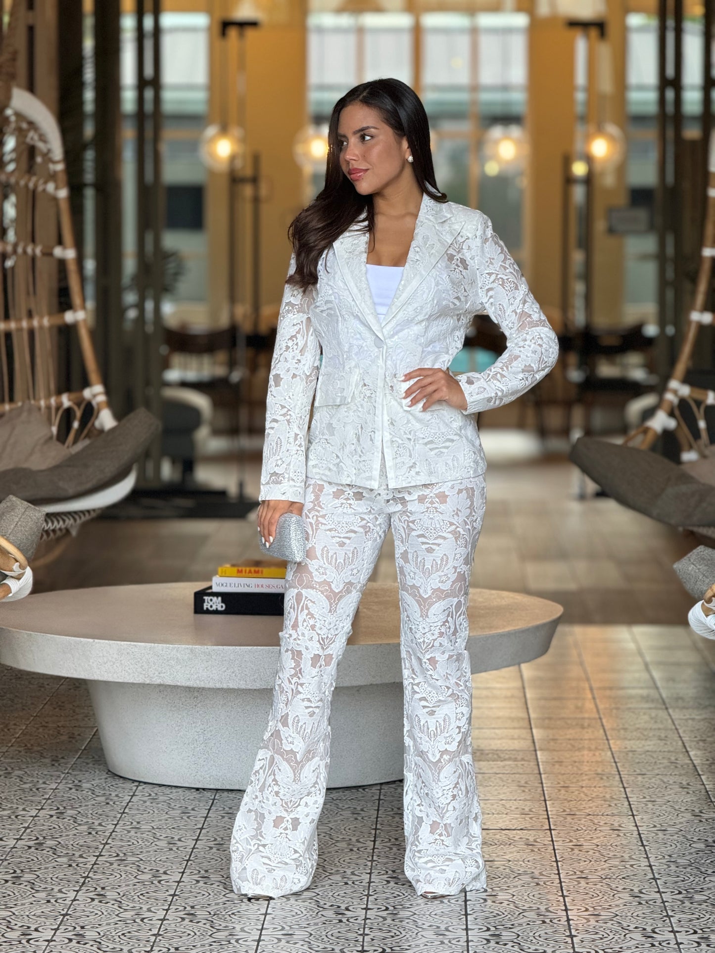 Ammy Black&White Sequin Blazer Set Gala