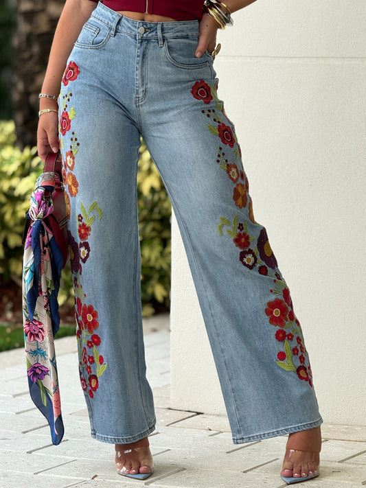 Madison Garden Embroidery Jeans