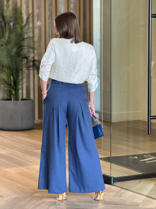 Cactus Denim Wide Pants