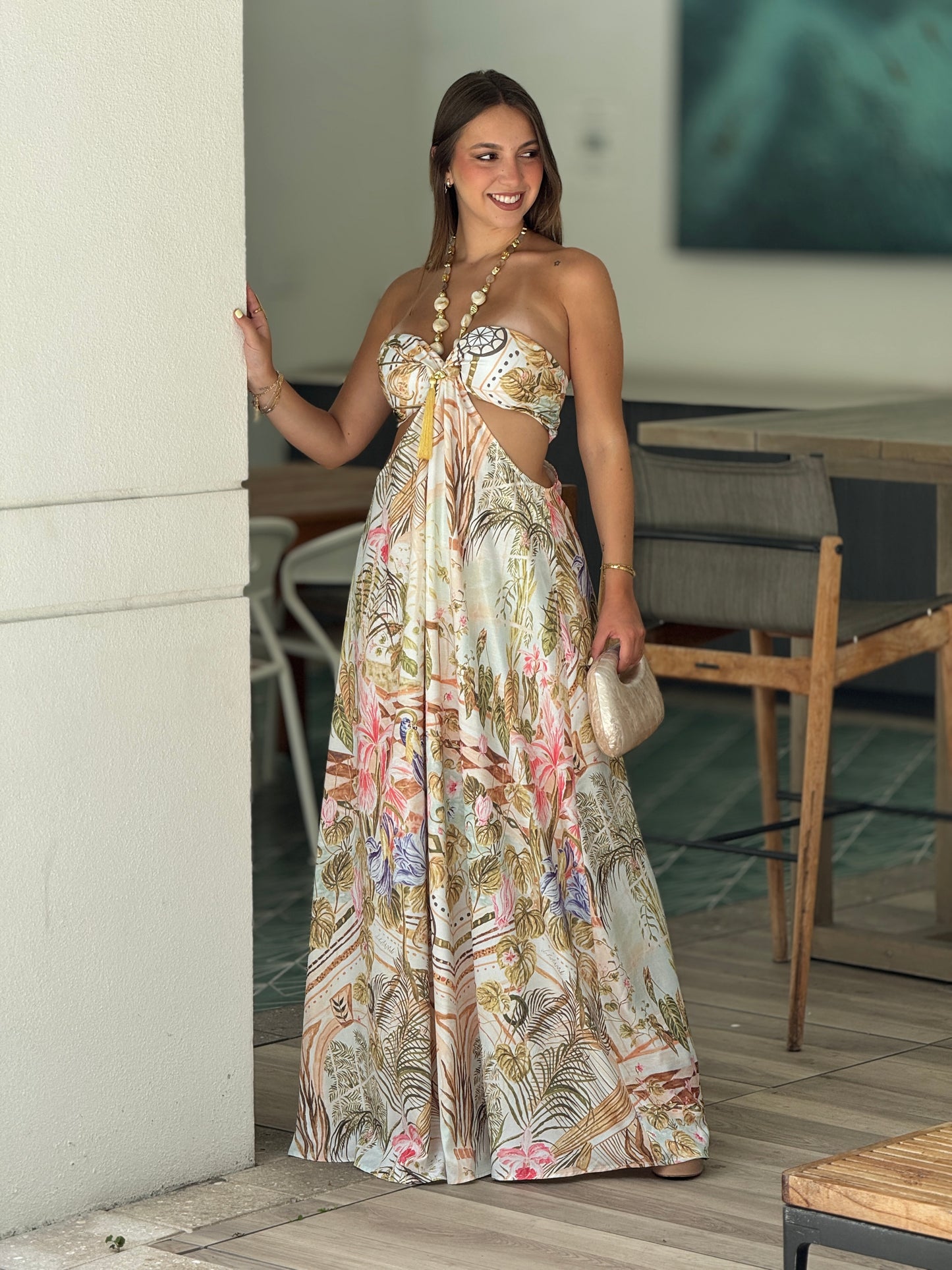 Ocean Multicolor Print Dress