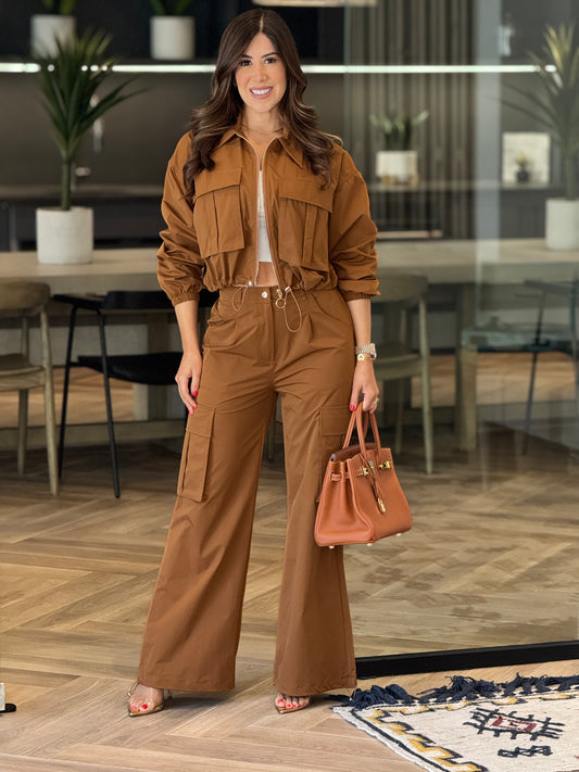 Viva Brown Jacket Set