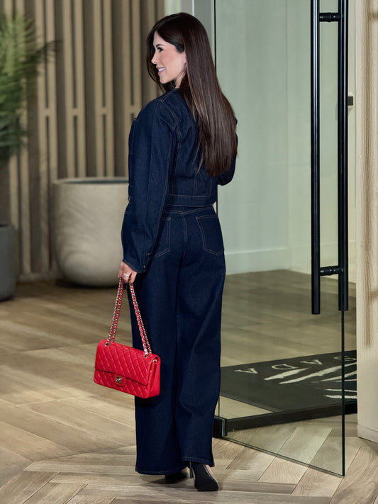 Sabrina Dark Denim Jacket Set