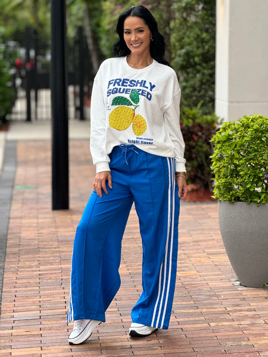 Norkys Lemon Rhinestone Sweater Top