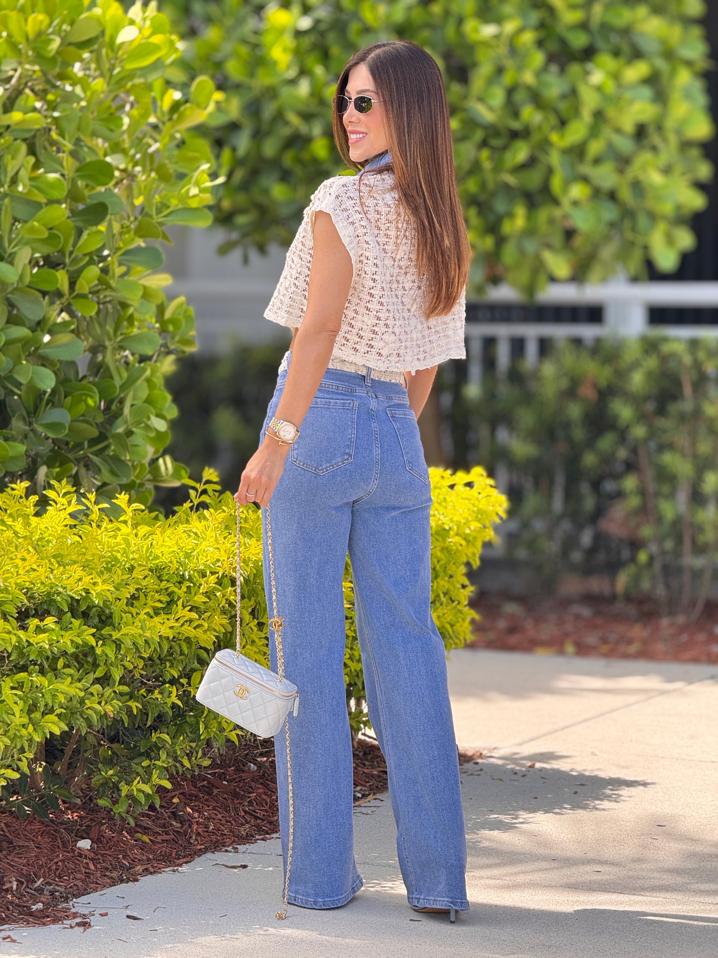 Tennie Denim/White Tweed Set