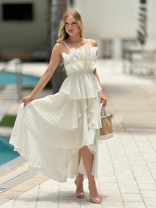 Trusty White Layer Dress