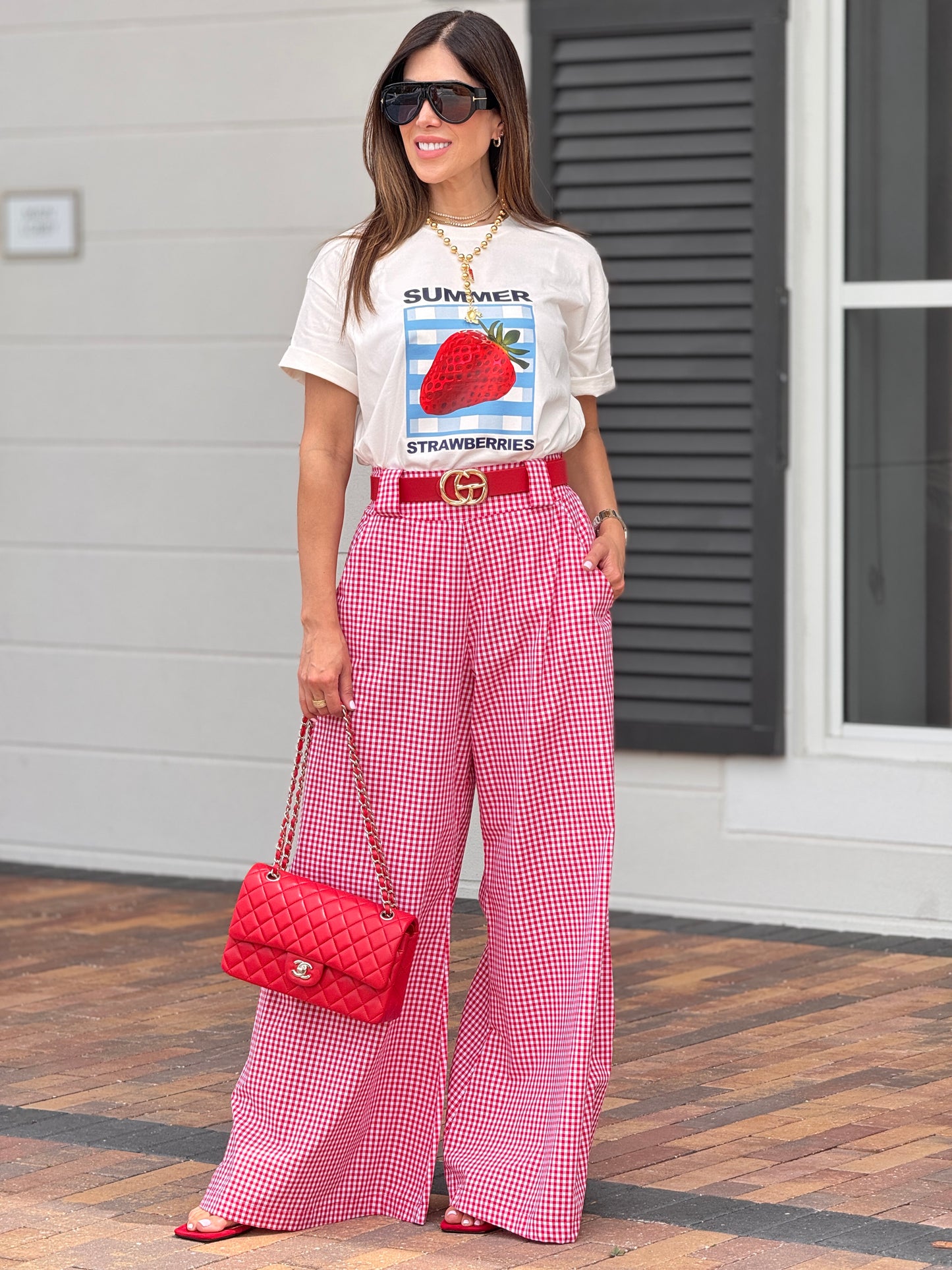 Picnic Gigi Red Gingham Pants