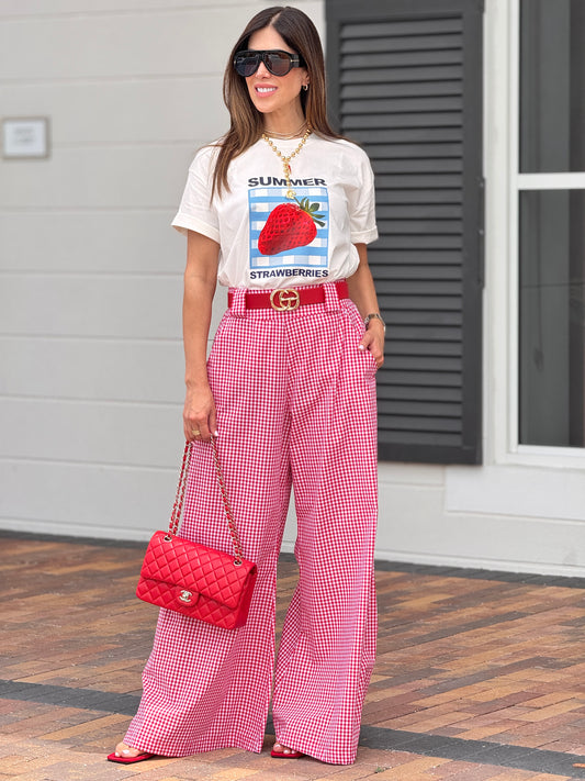 Picnic Gigi Red Gingham Pants
