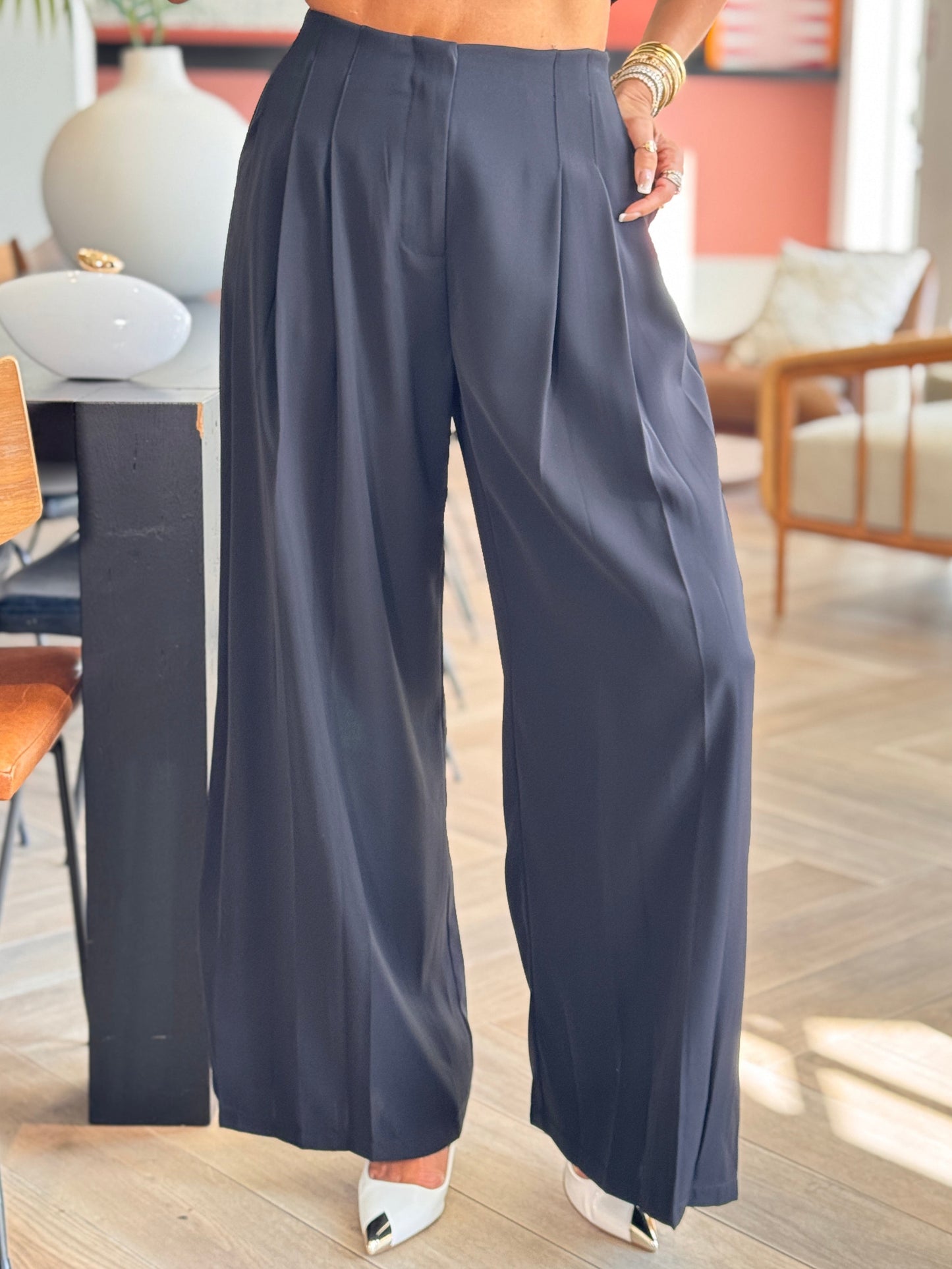 Evelyn Black Trouser Pants