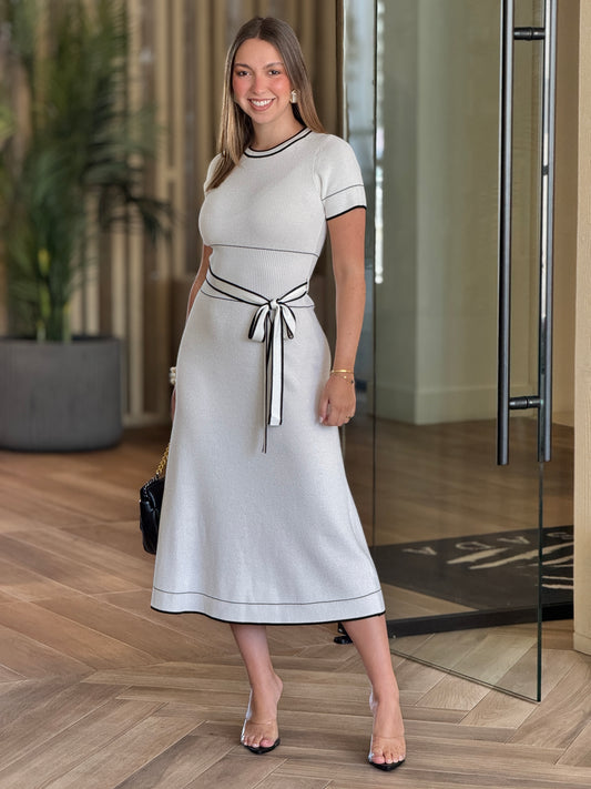 Riviera White Knitted Dress