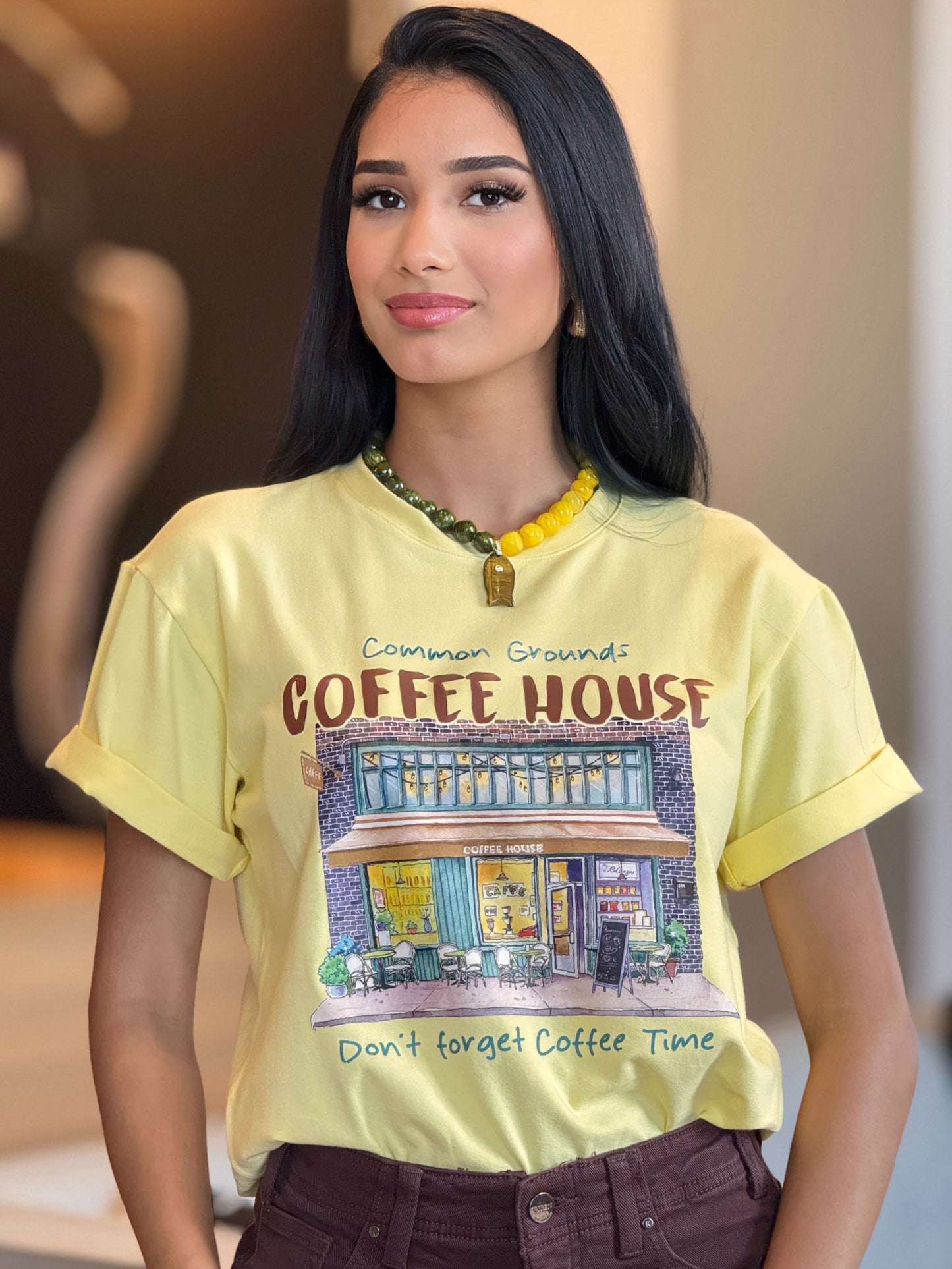 Coffee House Yellow T-Shirt