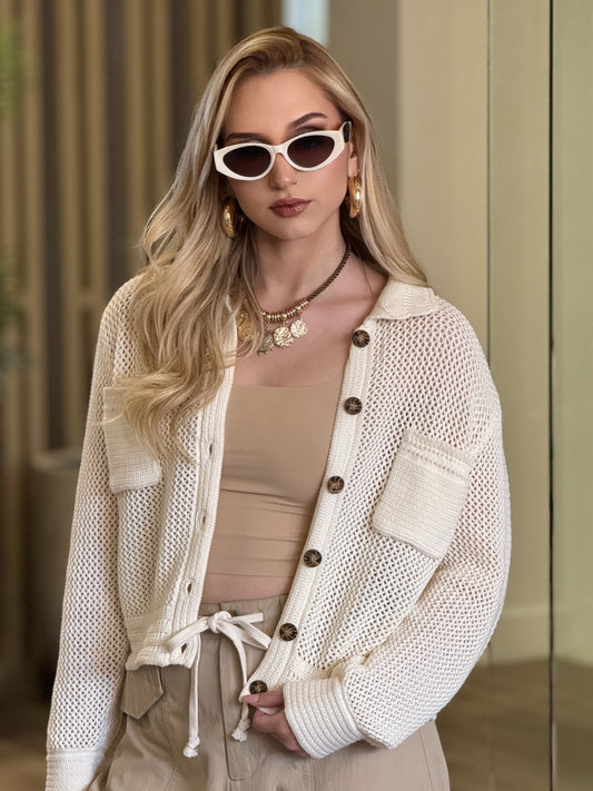 Amber Yvory Knitted Long Sleeve Top