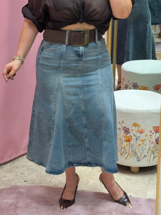 Gaia Denim Belt Skirt