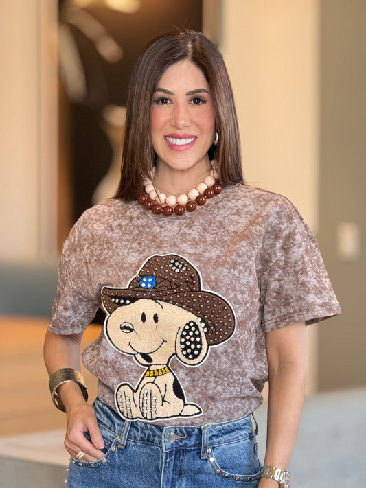 Cowbear Fuzzy Brown T-Shirt