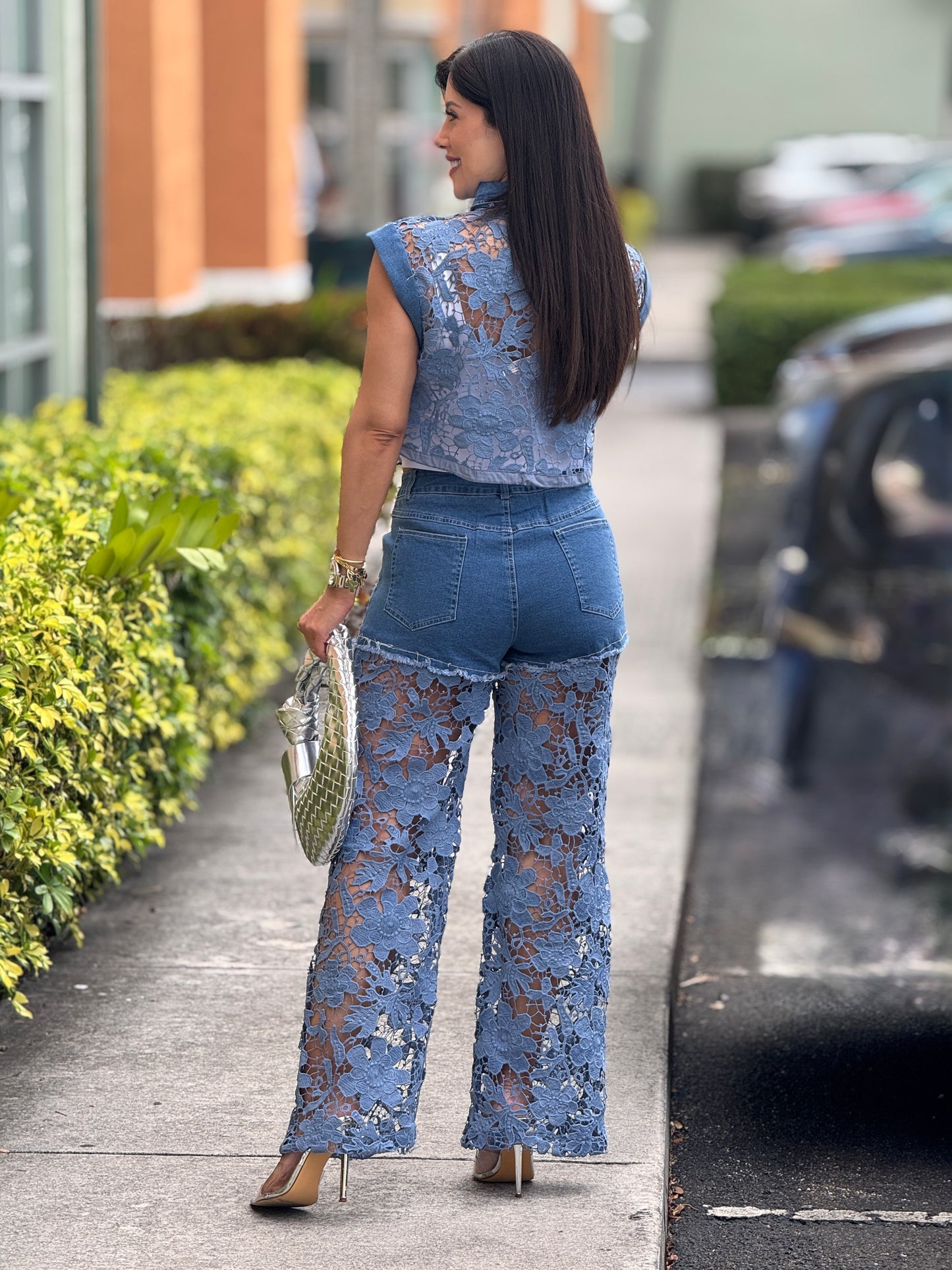 Dayana Blue/Denim Torchon Set
