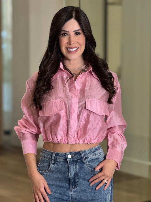 Dreamy Pink Sheer Blouse