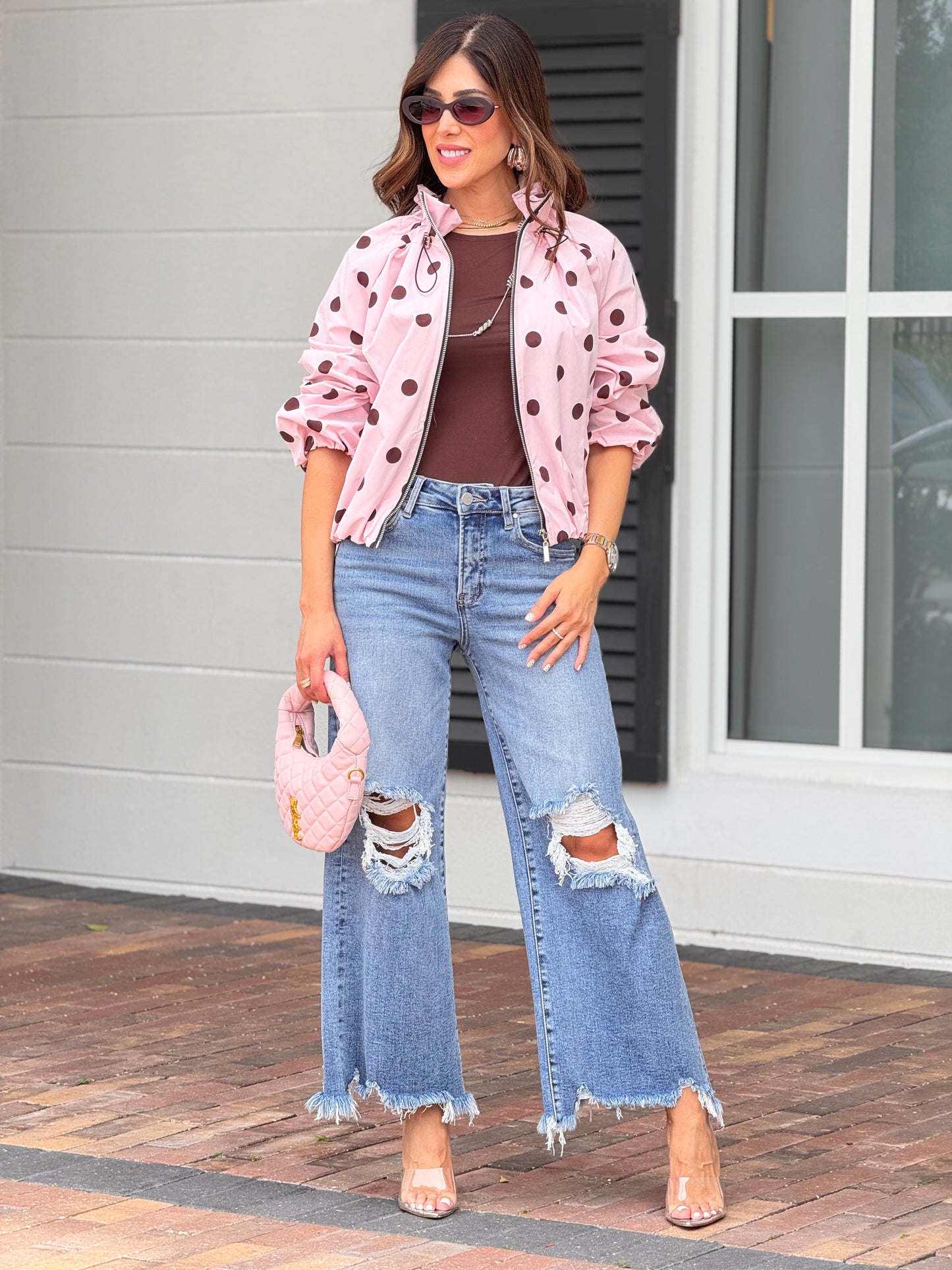 Risen Mid Riped Jeans